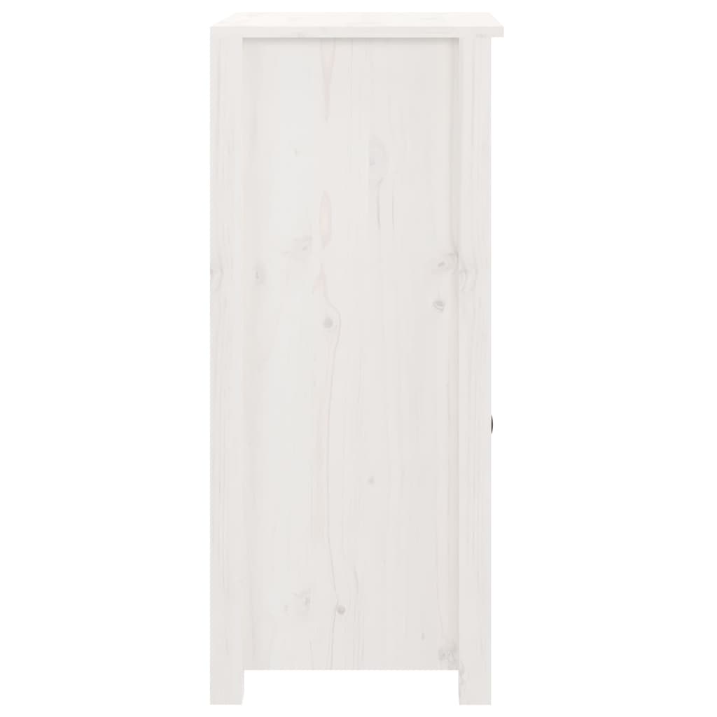 Buffet blanc 40x35x80 cm bois massif de pin - XIOS