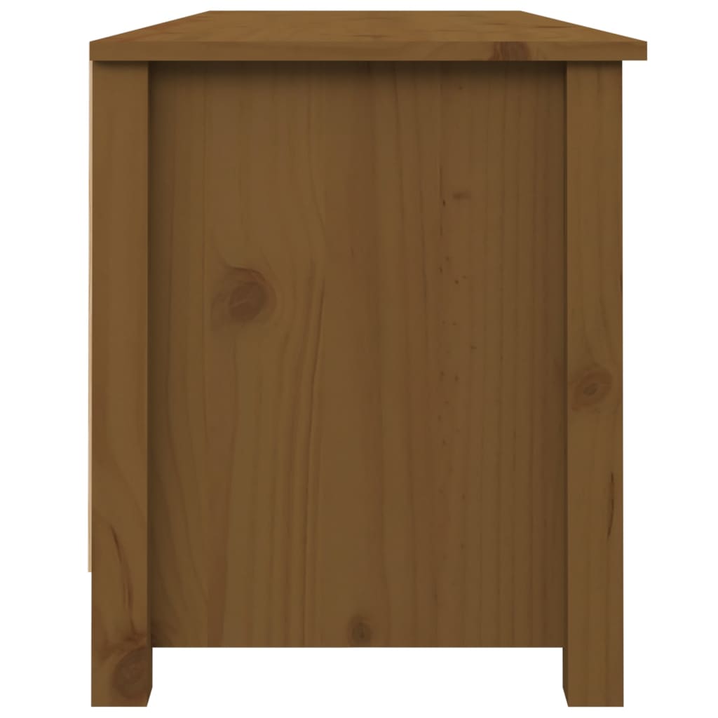 Banc à chaussures Marron miel 110x38x45,5 cm Pin massif - XIOS