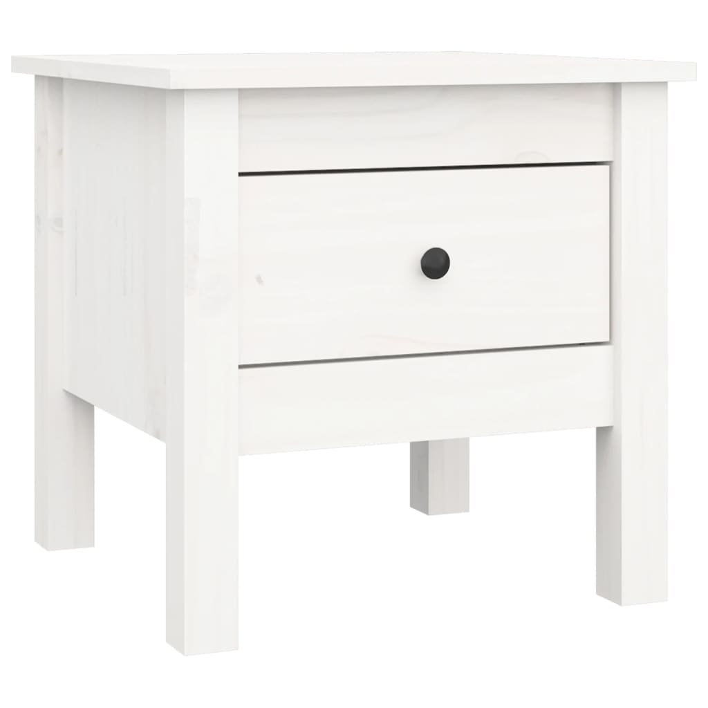 Table d'appoint Blanc 40x40x39 cm Bois massif de pin - XIOS