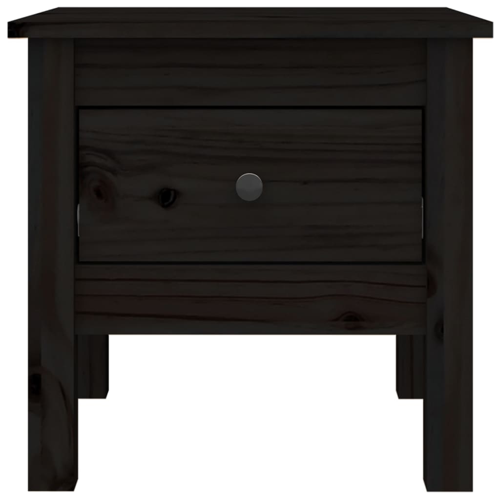 Table d'appoint Noir 40x40x39 cm Bois massif de pin - XIOS