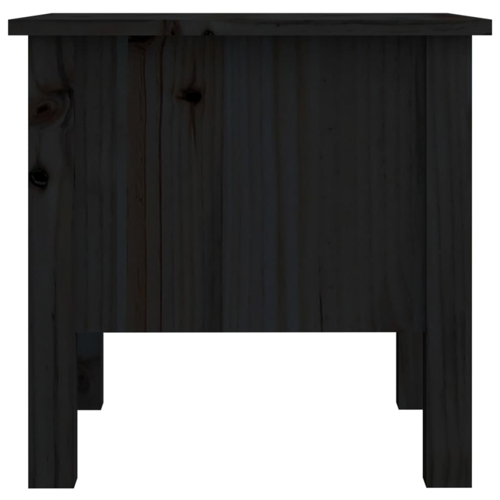 Table d'appoint Noir 40x40x39 cm Bois massif de pin - XIOS
