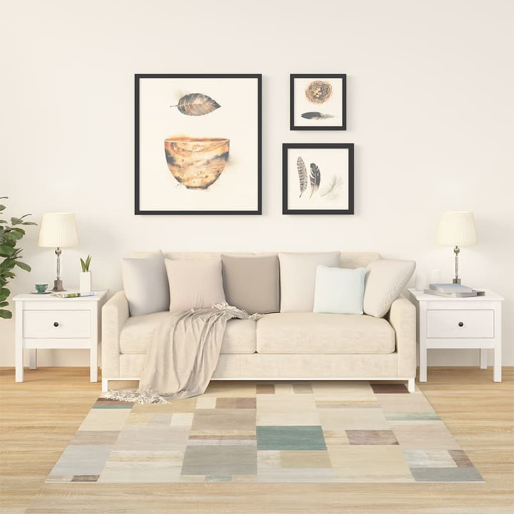 Tables d'appoint 2 pcs Blanc 50x50x49 cm Bois massif de pin - XIOS