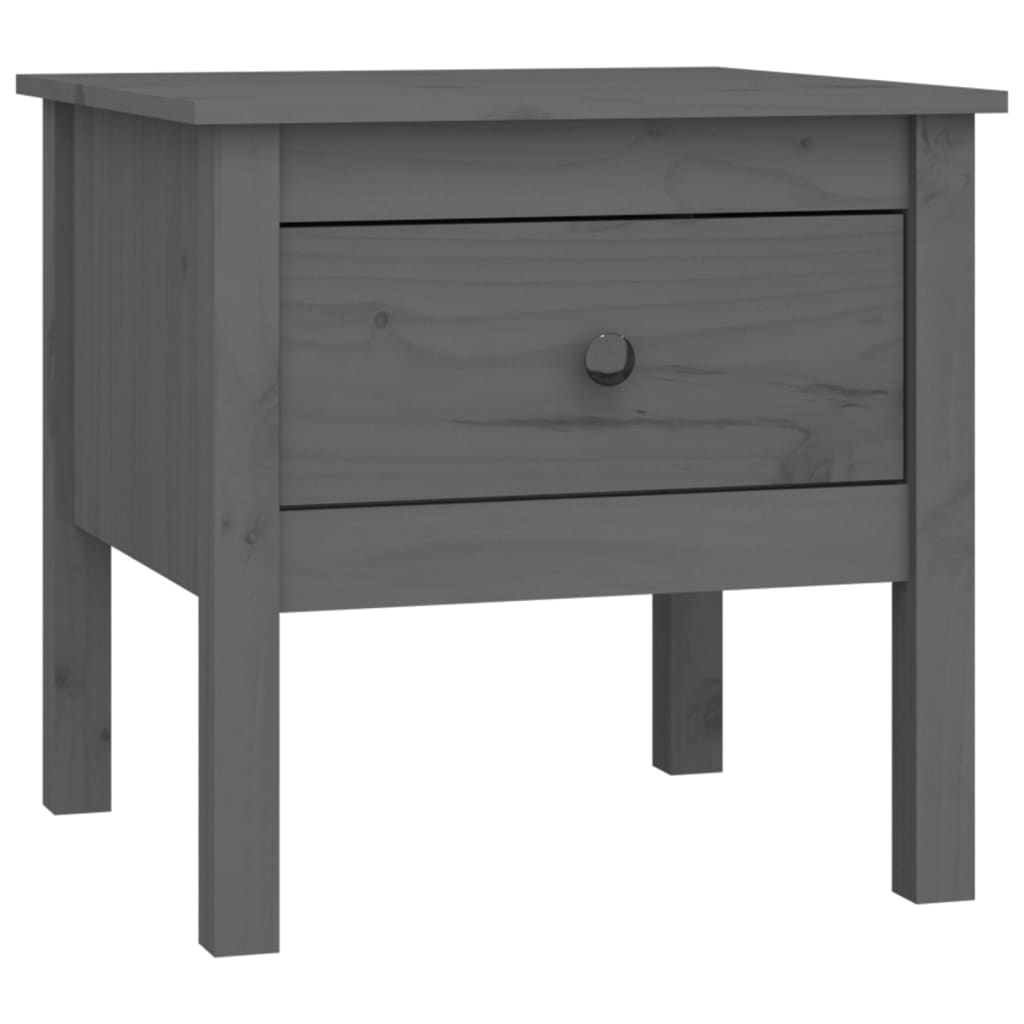 Table d'appoint Gris 50x50x49 cm Bois massif de pin - XIOS