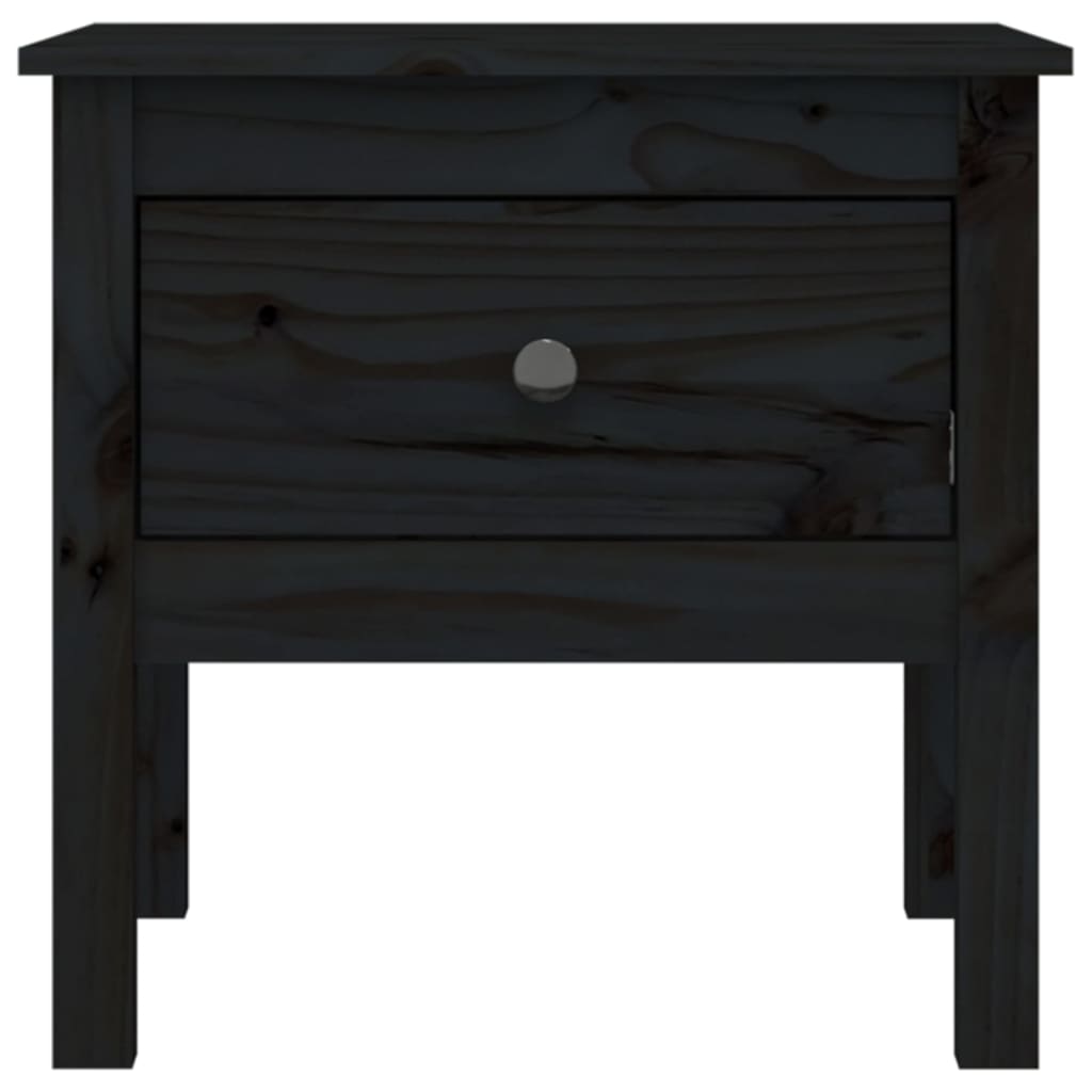 Table d'appoint Noir 50x50x49 cm Bois massif de pin - XIOS