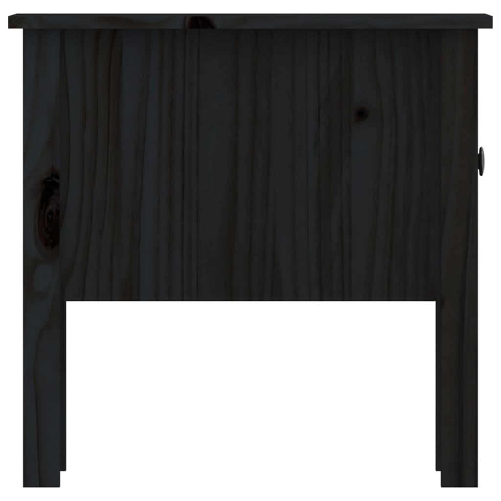 Table d'appoint Noir 50x50x49 cm Bois massif de pin - XIOS
