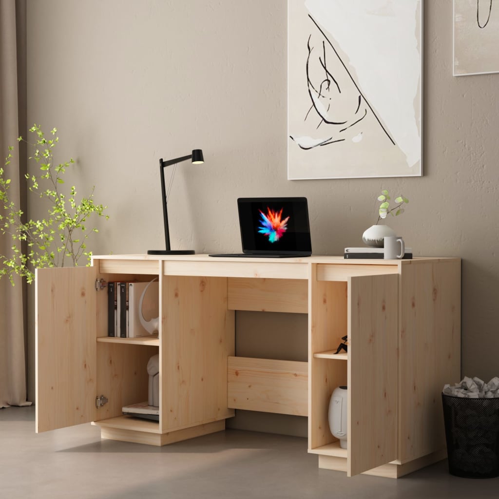 Bureau 140x50x75 cm bois massif de pin - XIOS