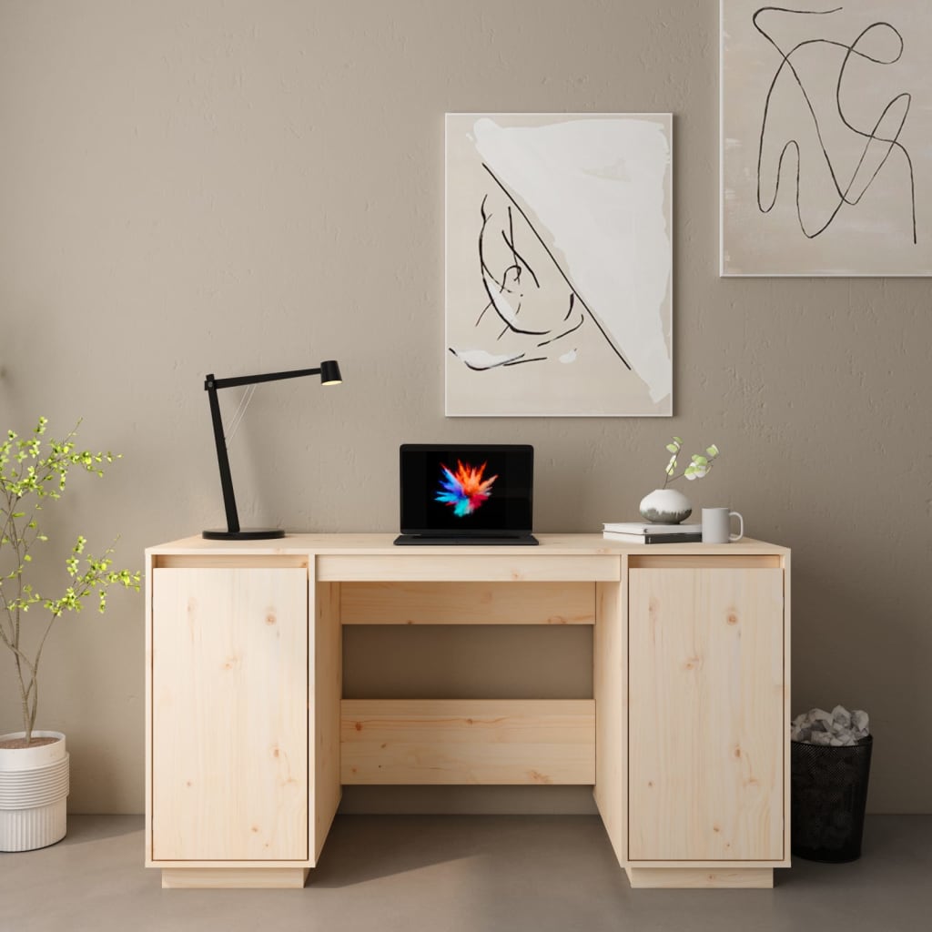 Bureau 140x50x75 cm bois massif de pin - XIOS