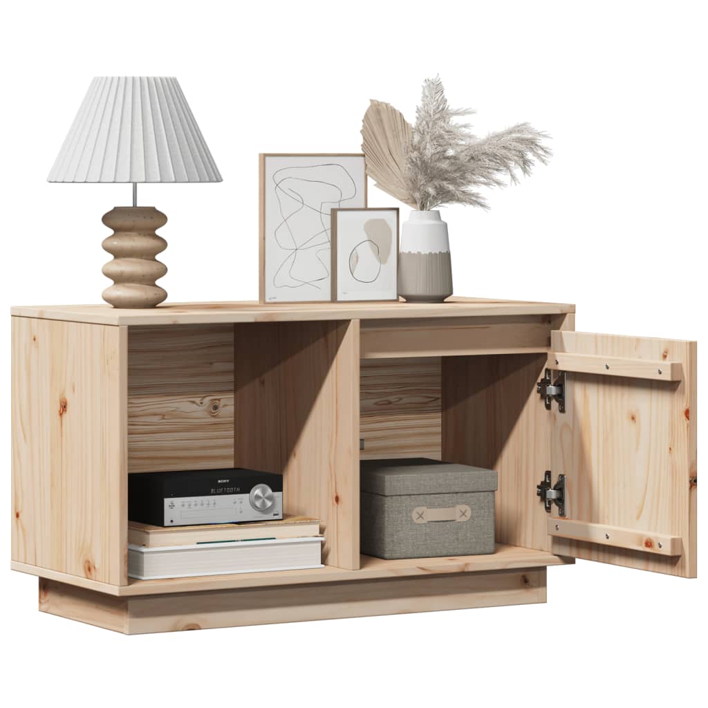 Meuble TV 74x35x44 cm Bois de pin massif - XIOS