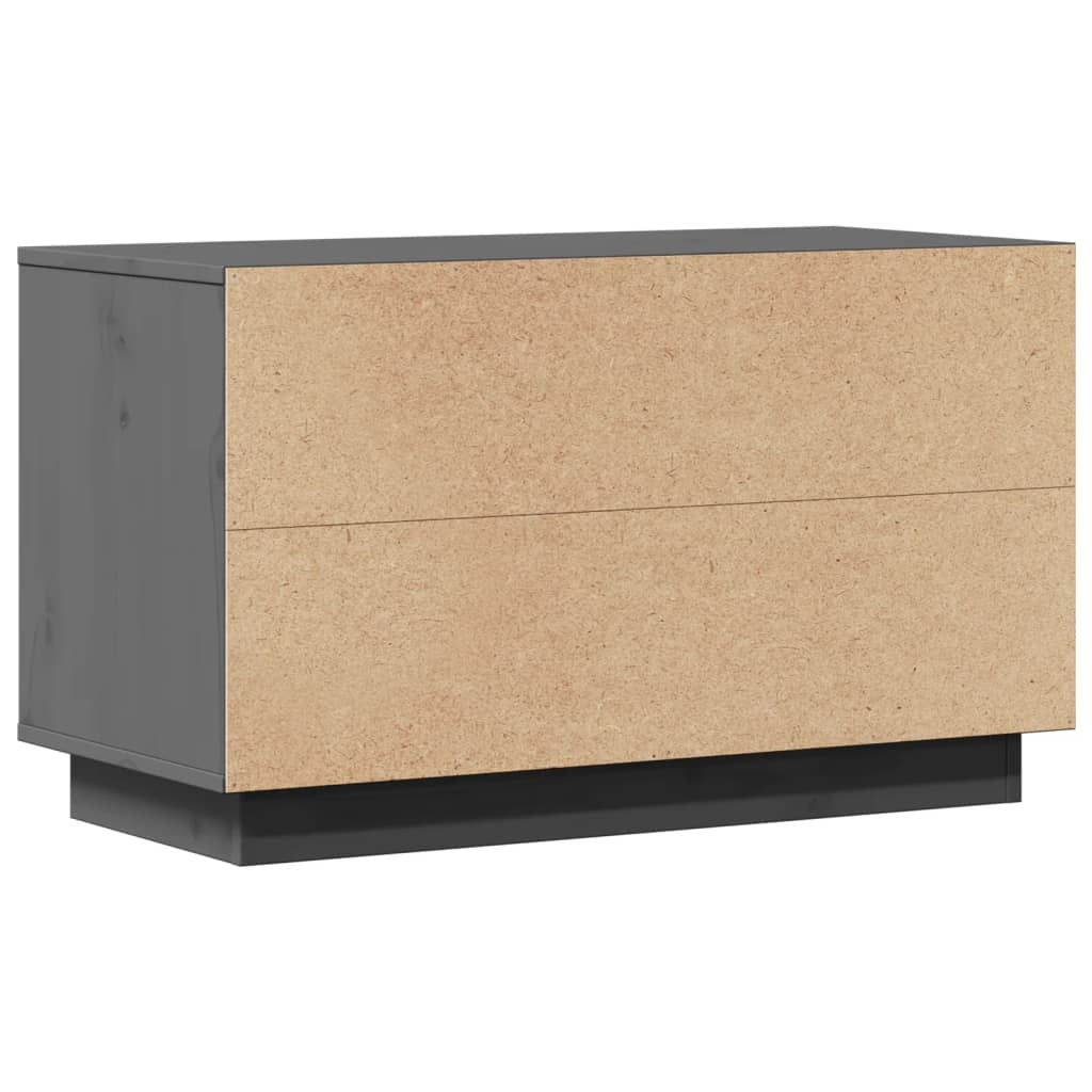 Meuble TV Gris 74x35x44 cm Bois de pin massif - XIOS