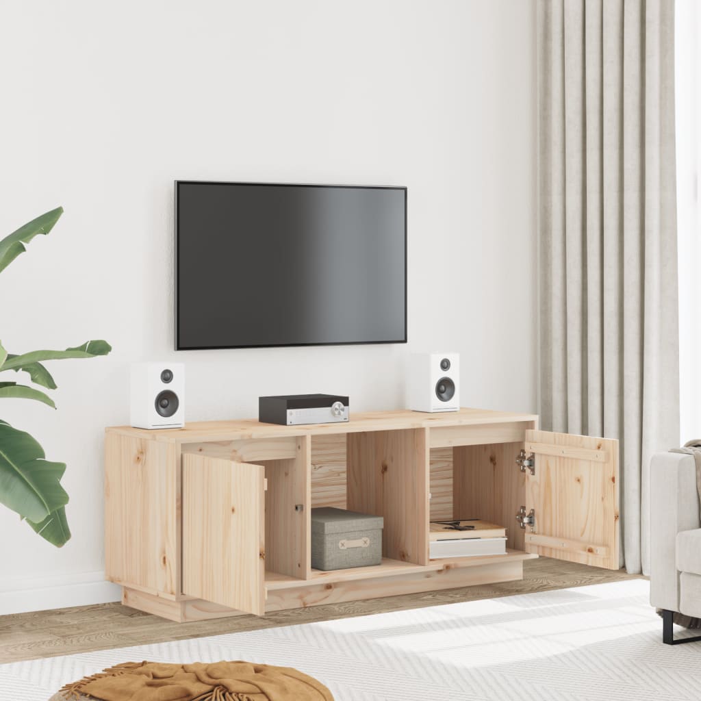 Meuble TV 110,5x35x44 cm Bois de pin massif - XIOS