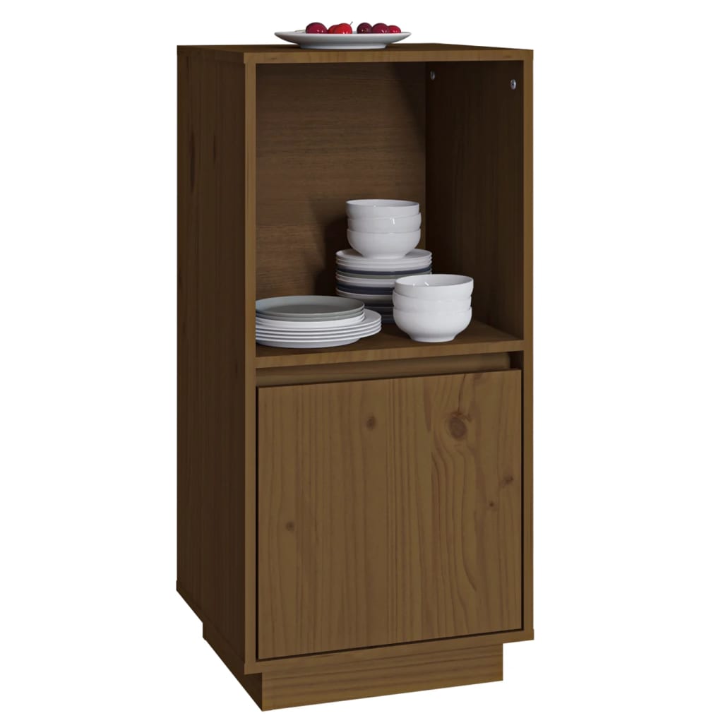 Buffet marron miel 38x35x80 cm bois massif de pin - XIOS