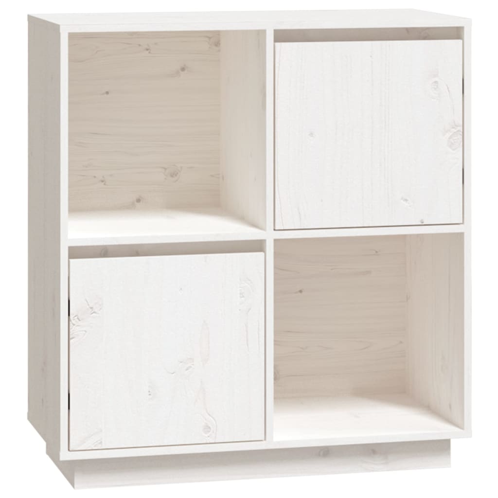 Buffet blanc 74x35x80 cm bois massif de pin - XIOS