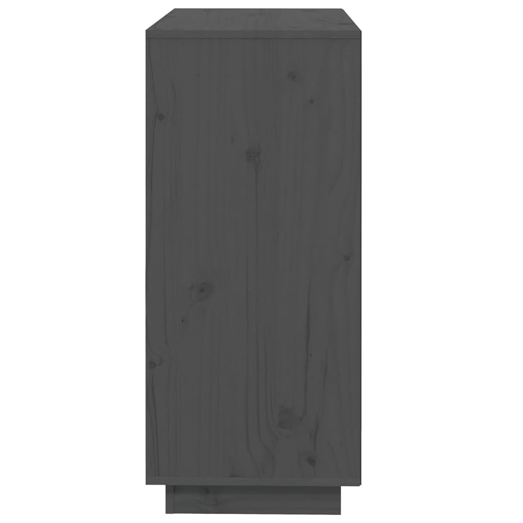 Buffet Gris 74x35x80 cm Bois massif de pin - XIOS