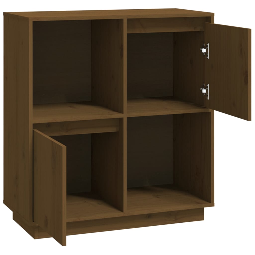 Buffet marron miel 74x35x80 cm bois massif de pin - XIOS