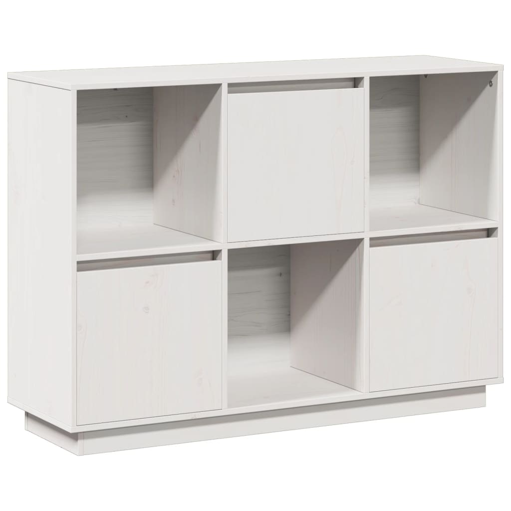 Buffet Blanc 110,5x35x80 cm Bois massif de pin - XIOS