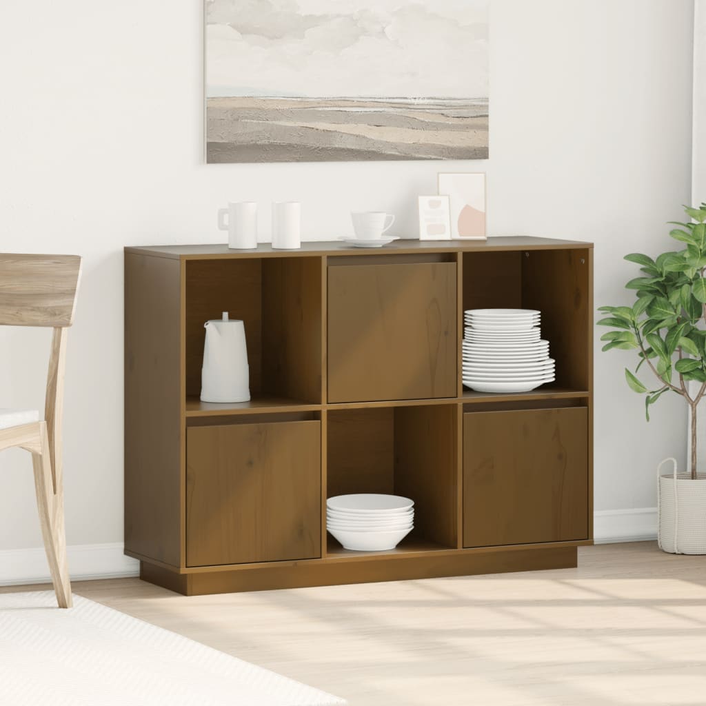 Buffet Marron miel 110,5x35x80 cm Bois massif de pin - XIOS