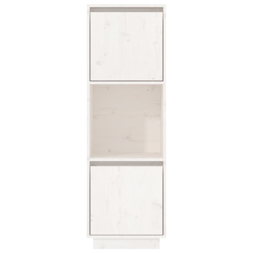 Buffet haut Blanc 38x35x117 cm Bois massif de pin - XIOS