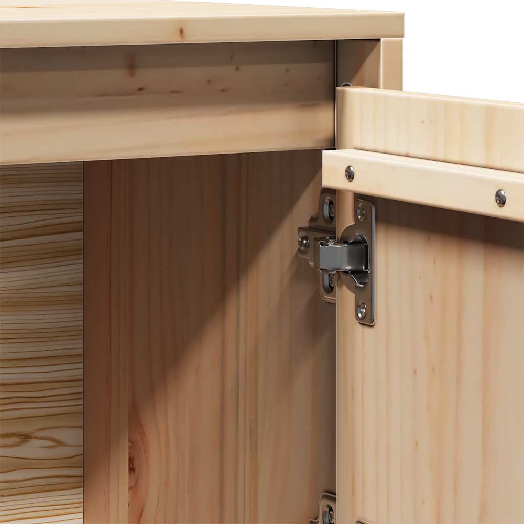 Buffet haut 74x35x117 cm Bois massif de pin - XIOS