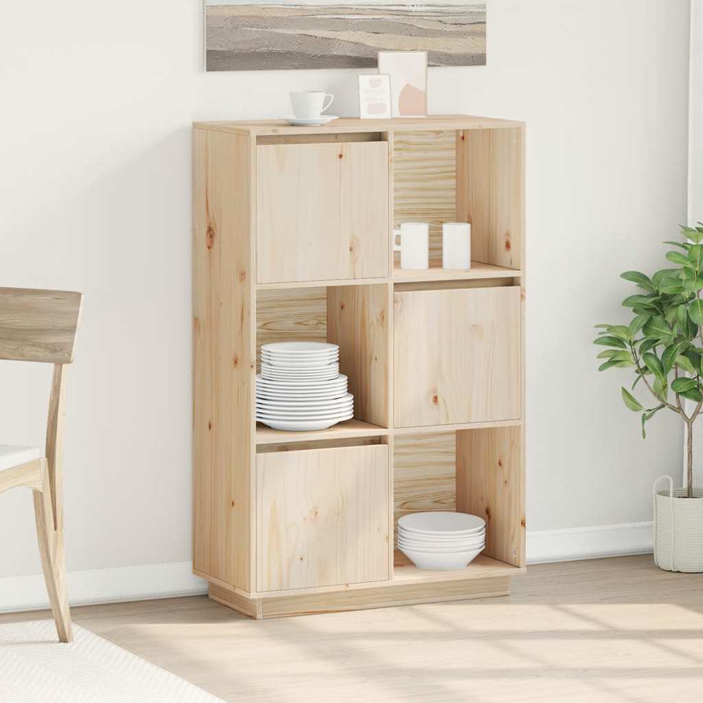 Buffet haut 74x35x117 cm Bois massif de pin - XIOS