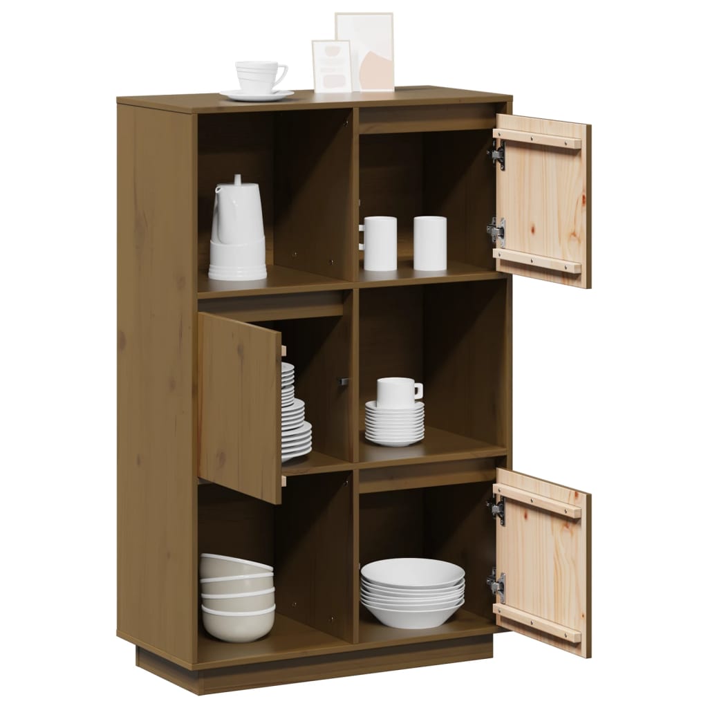 Buffet Marron miel 74x35x117 cm Bois massif de pin - XIOS