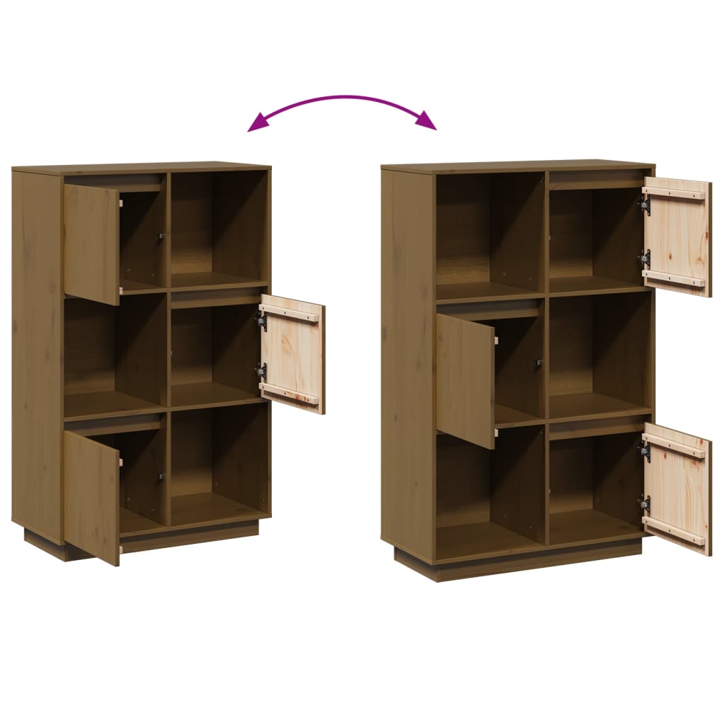 Buffet Marron miel 74x35x117 cm Bois massif de pin - XIOS