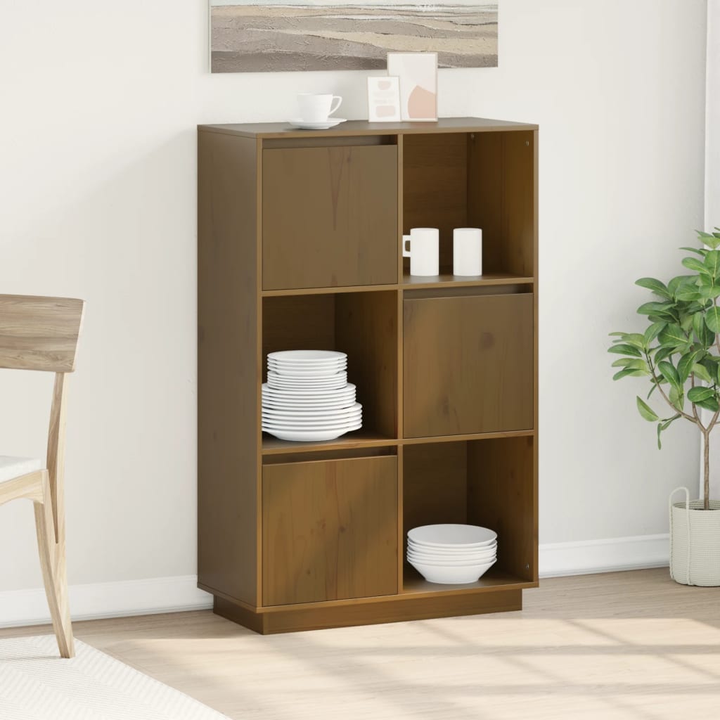 Buffet Marron miel 74x35x117 cm Bois massif de pin - XIOS