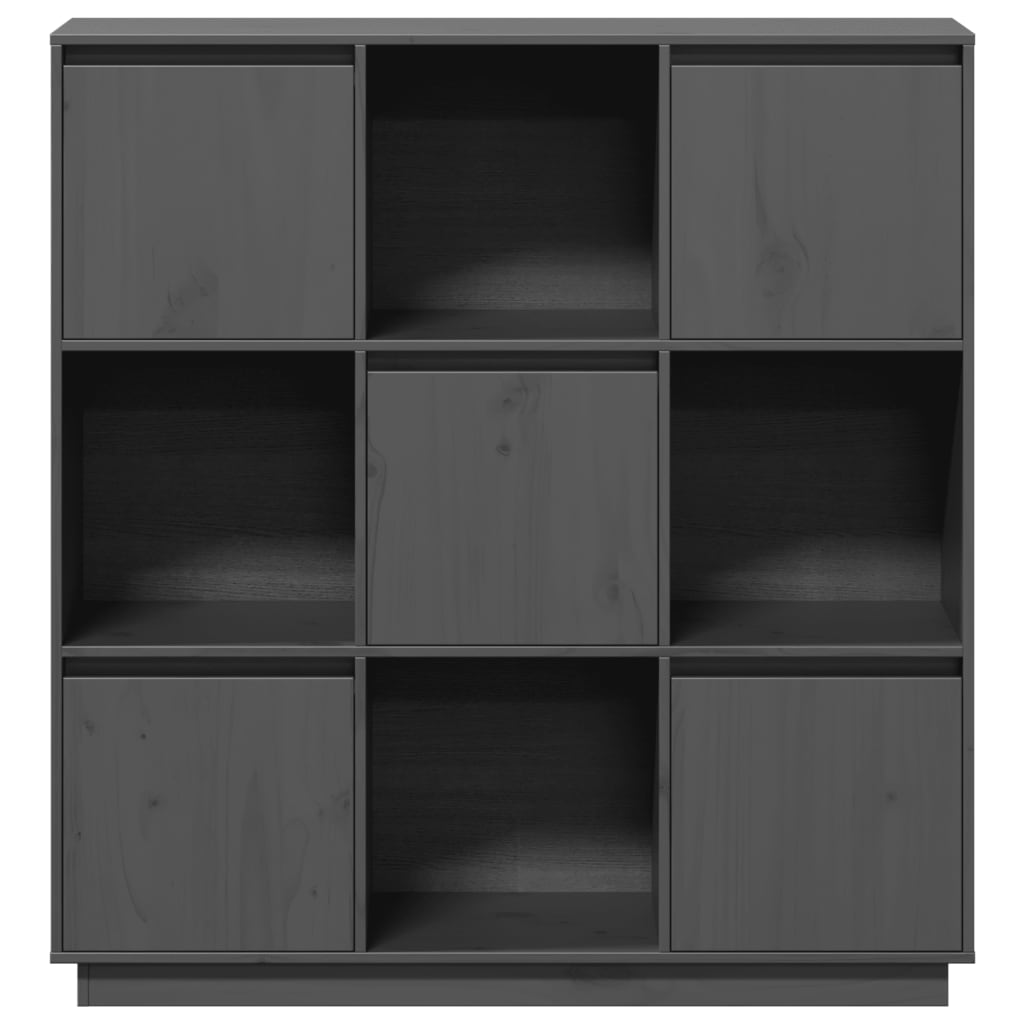 Buffet Gris 110,5x35x117 cm Bois massif de pin - XIOS