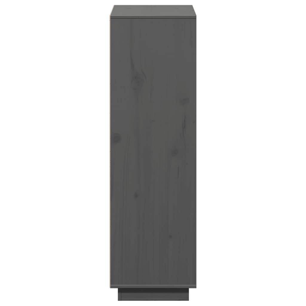 Buffet Gris 110,5x35x117 cm Bois massif de pin - XIOS