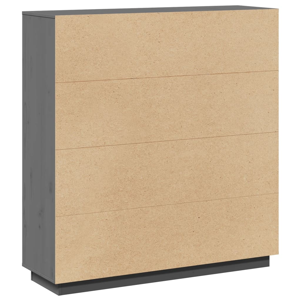 Buffet Gris 110,5x35x117 cm Bois massif de pin - XIOS