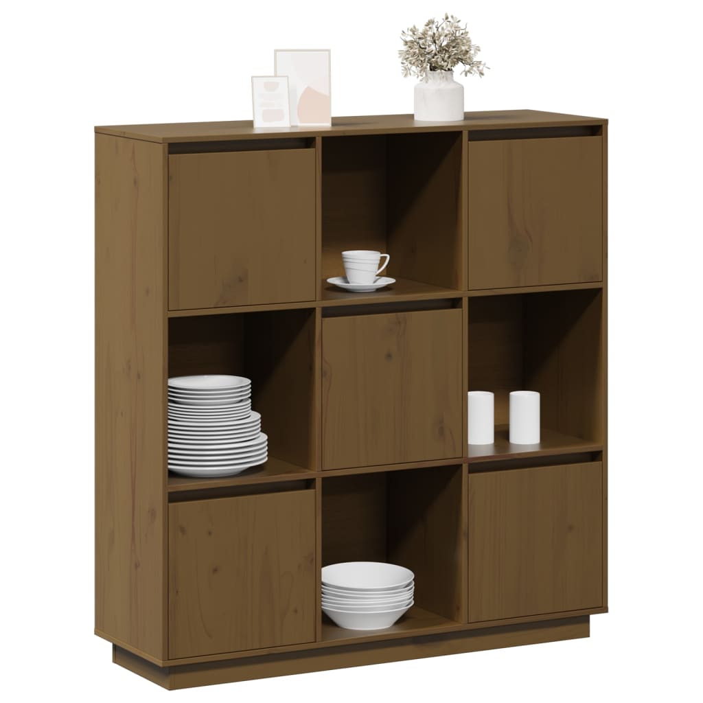 Buffet Marron miel 110,5x35x117 cm Bois massif de pin - XIOS
