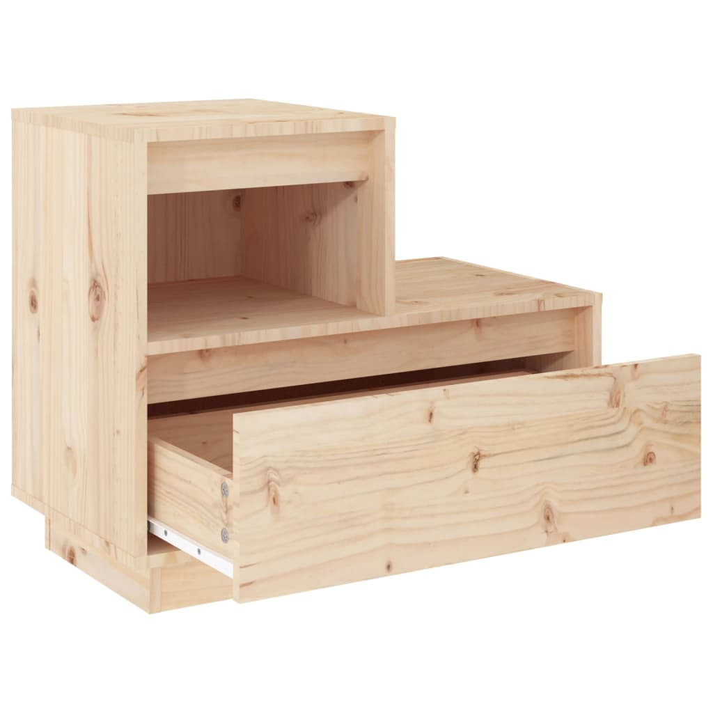 Tables de chevet 2 pcs Gris 60x34x51 cm Bois de pin solide - XIOS