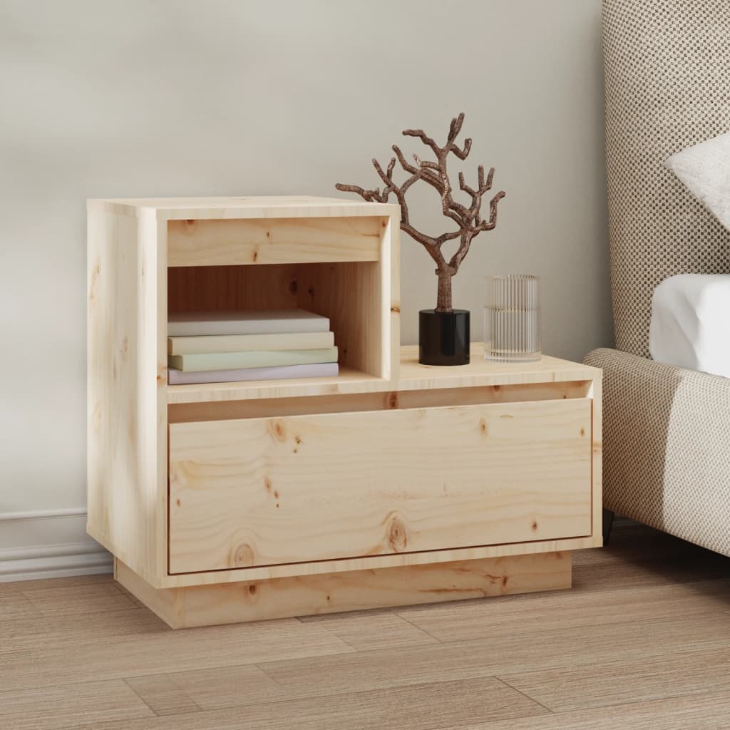 Tables de chevet 2 pcs Gris 60x34x51 cm Bois de pin solide - XIOS