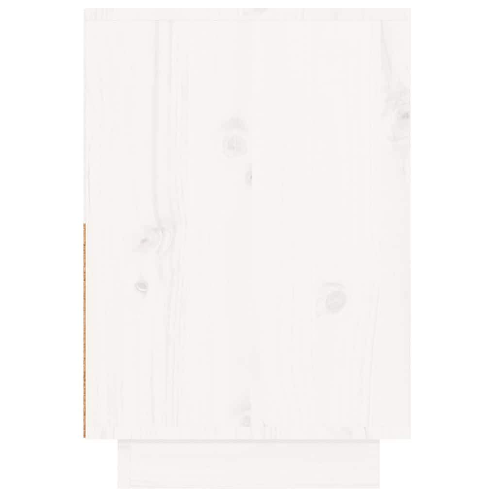 Table de chevet Blanc 60x34x51 cm Bois de pin solide - XIOS