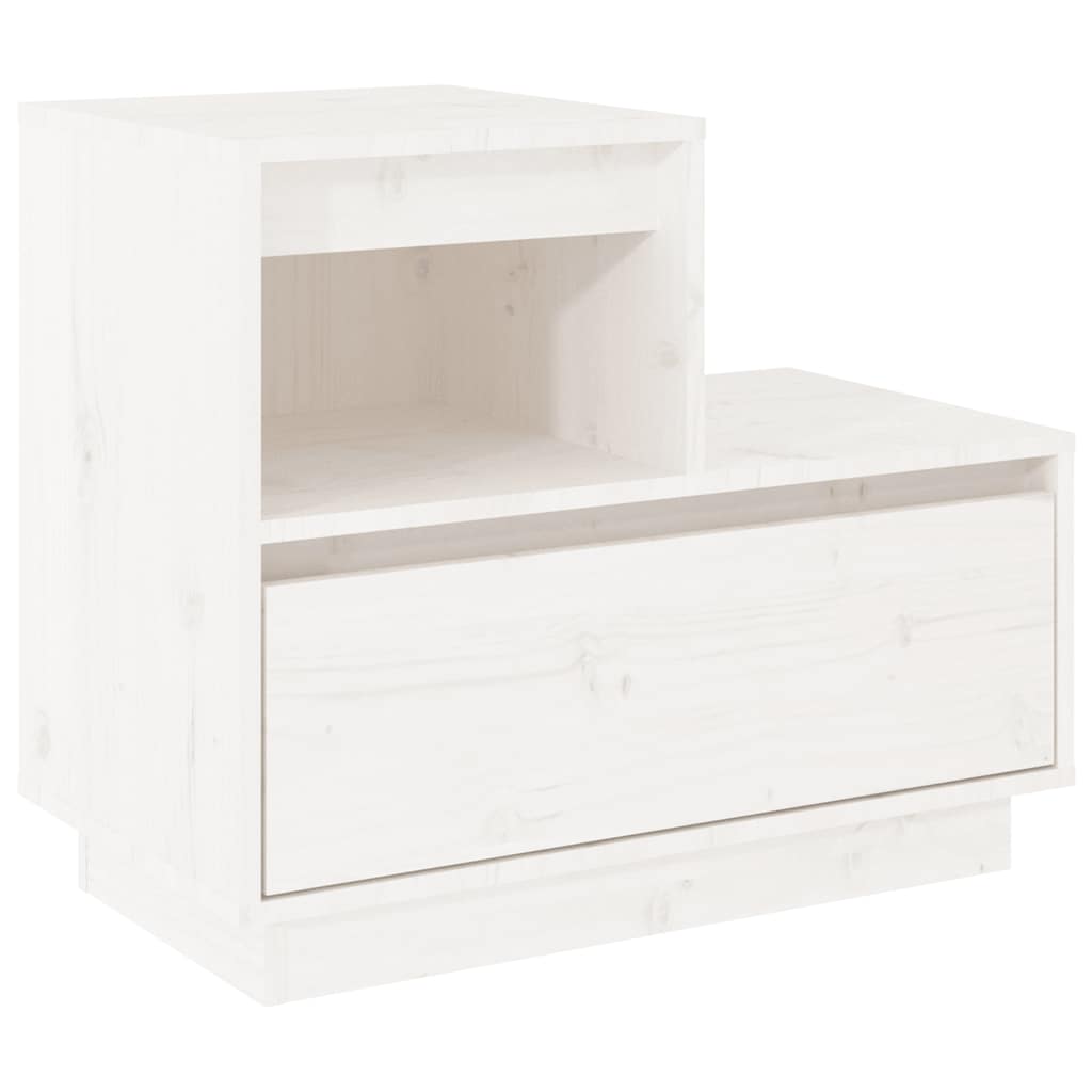 Tables de chevet 2 pcs Blanc 60x34x51 cm Bois de pin solide - XIOS