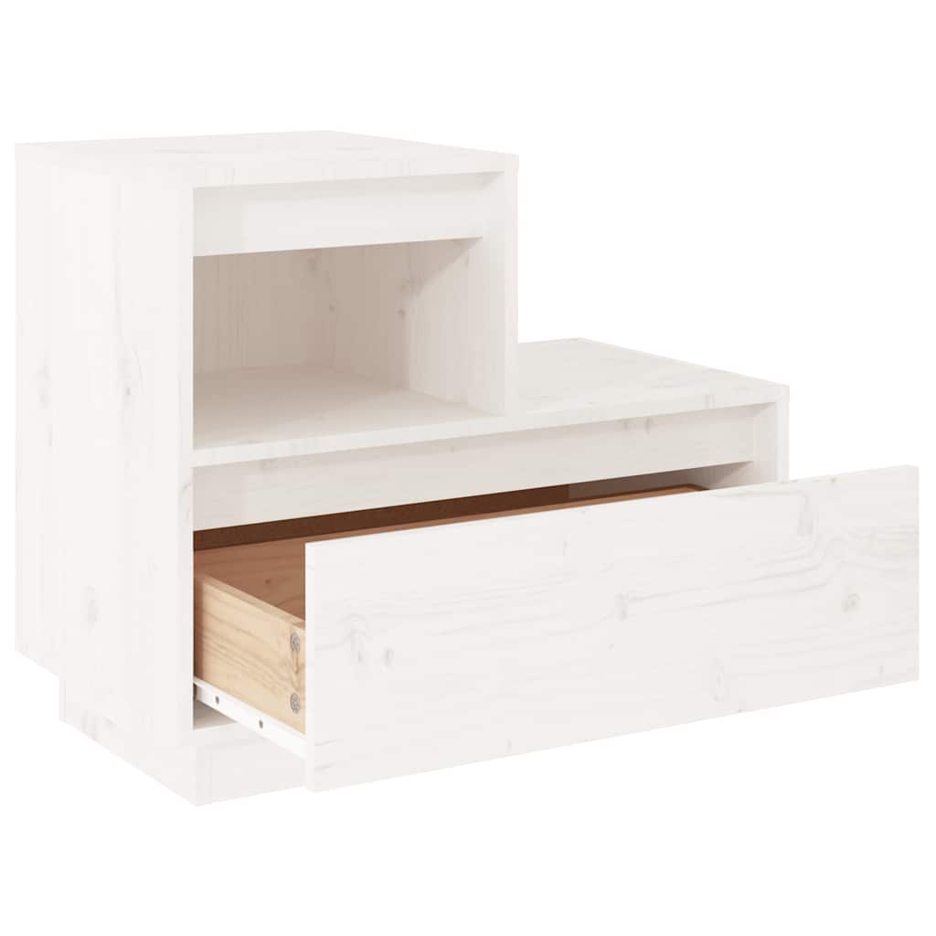 Tables de chevet 2 pcs Blanc 60x34x51 cm Bois de pin solide - XIOS
