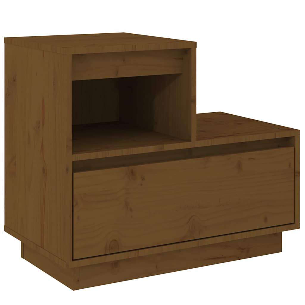 Tables de chevet 2pcs Marron miel 60x34x51cm Bois de pin massif - XIOS
