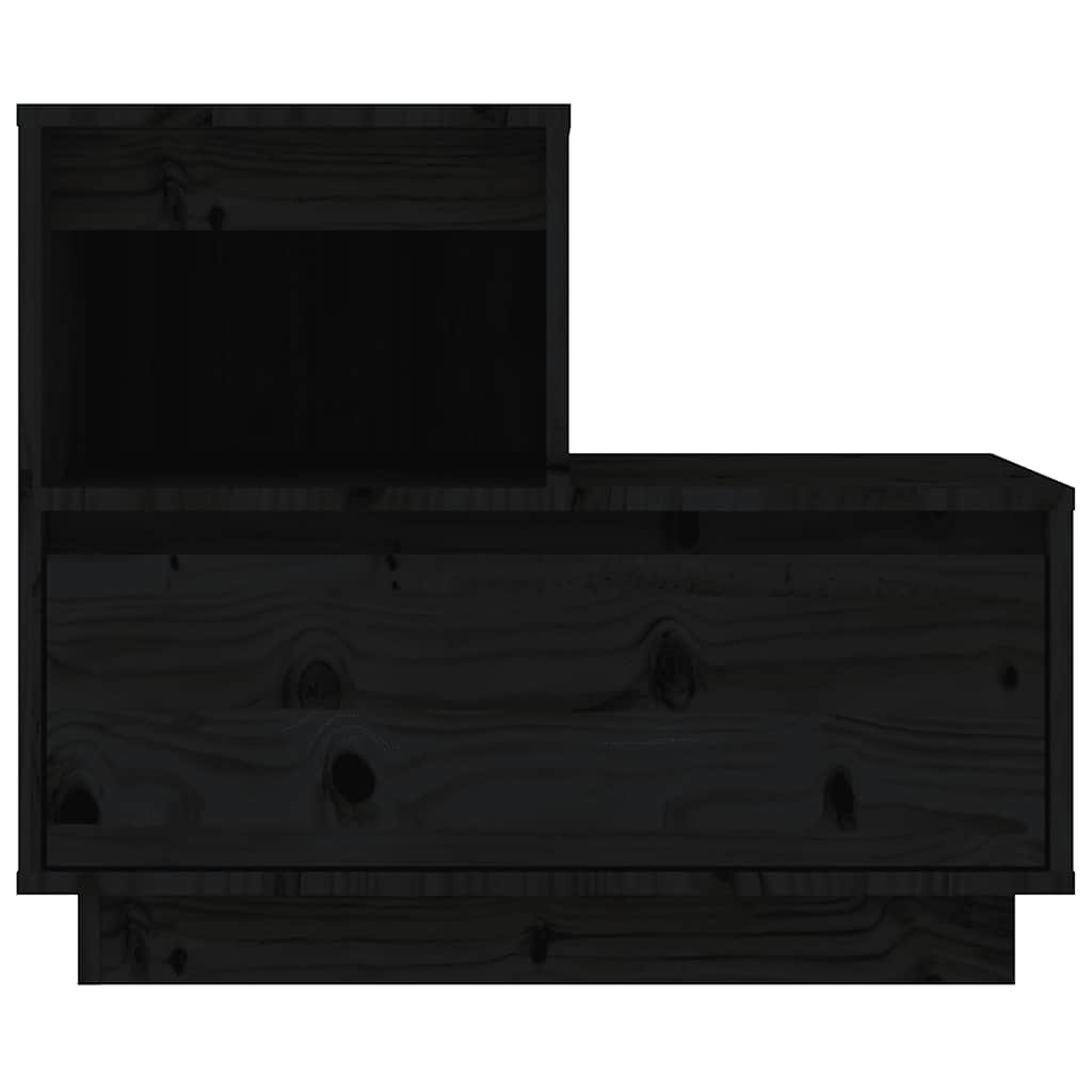 Tables de chevet 2 pcs Noir 60x34x51 cm Bois de pin solide