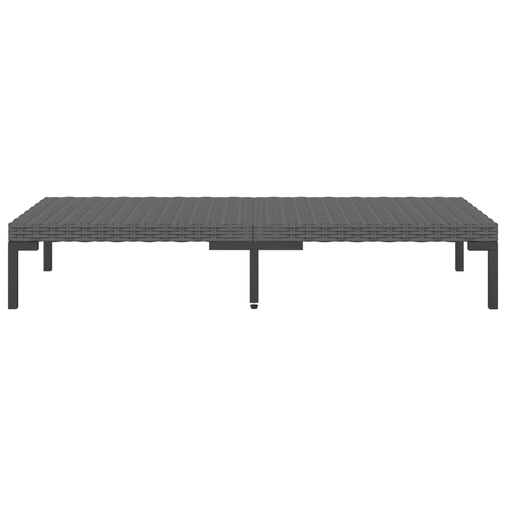 Salon de jardin 6 pcs avec coussins Résine tressée Gris foncé