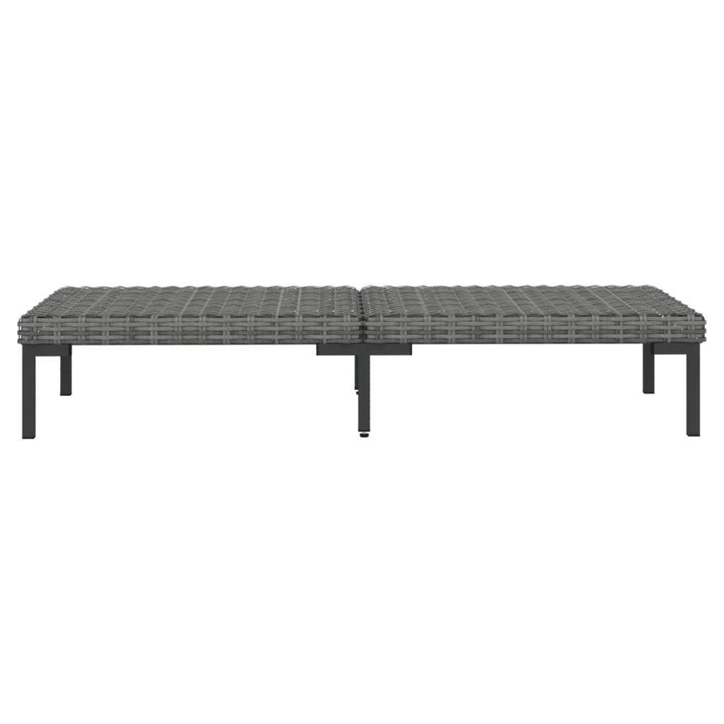 Salon de jardin 8 pcs avec coussins Résine tressée Gris foncé