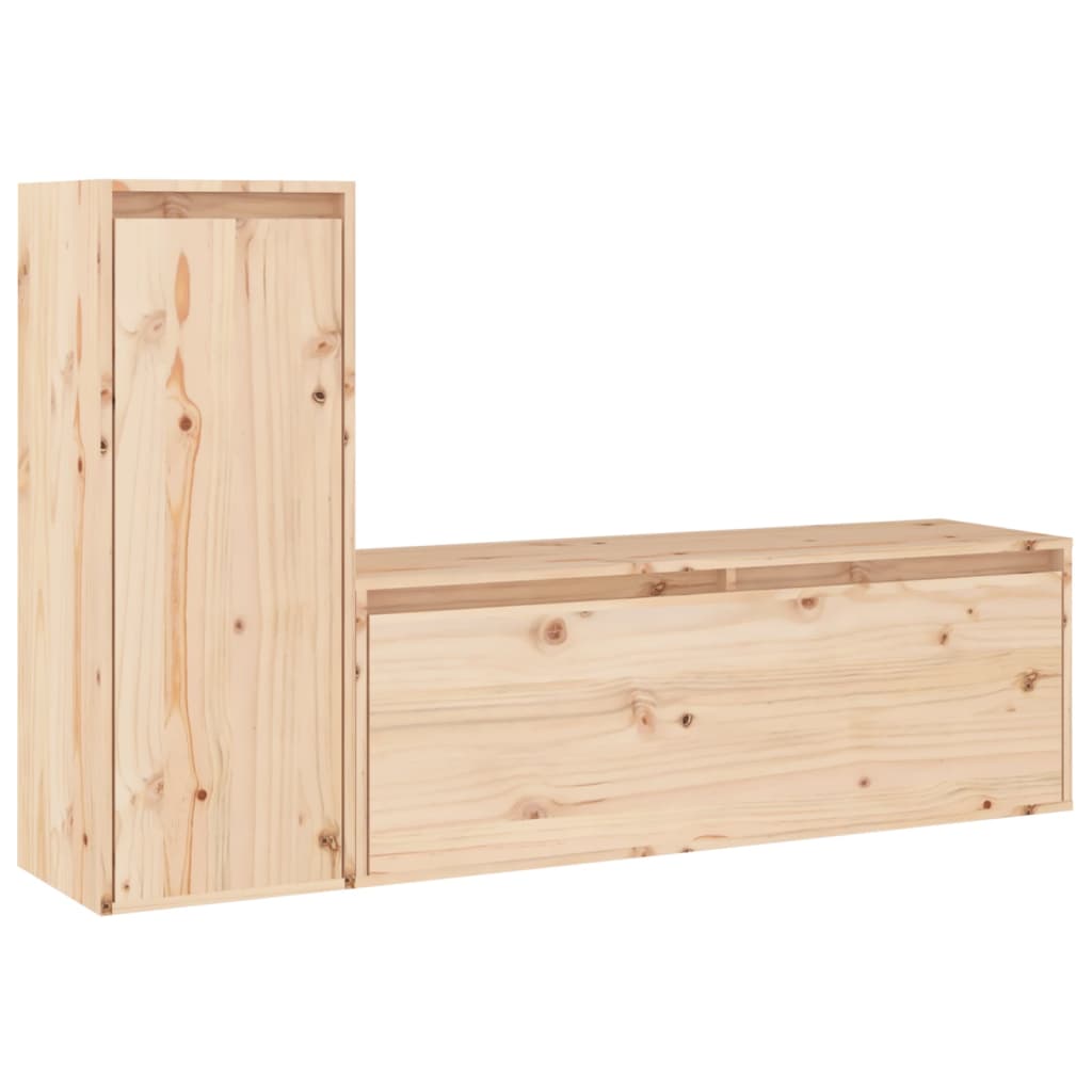 Meubles TV 2 pcs Bois massif de pin - XIOS