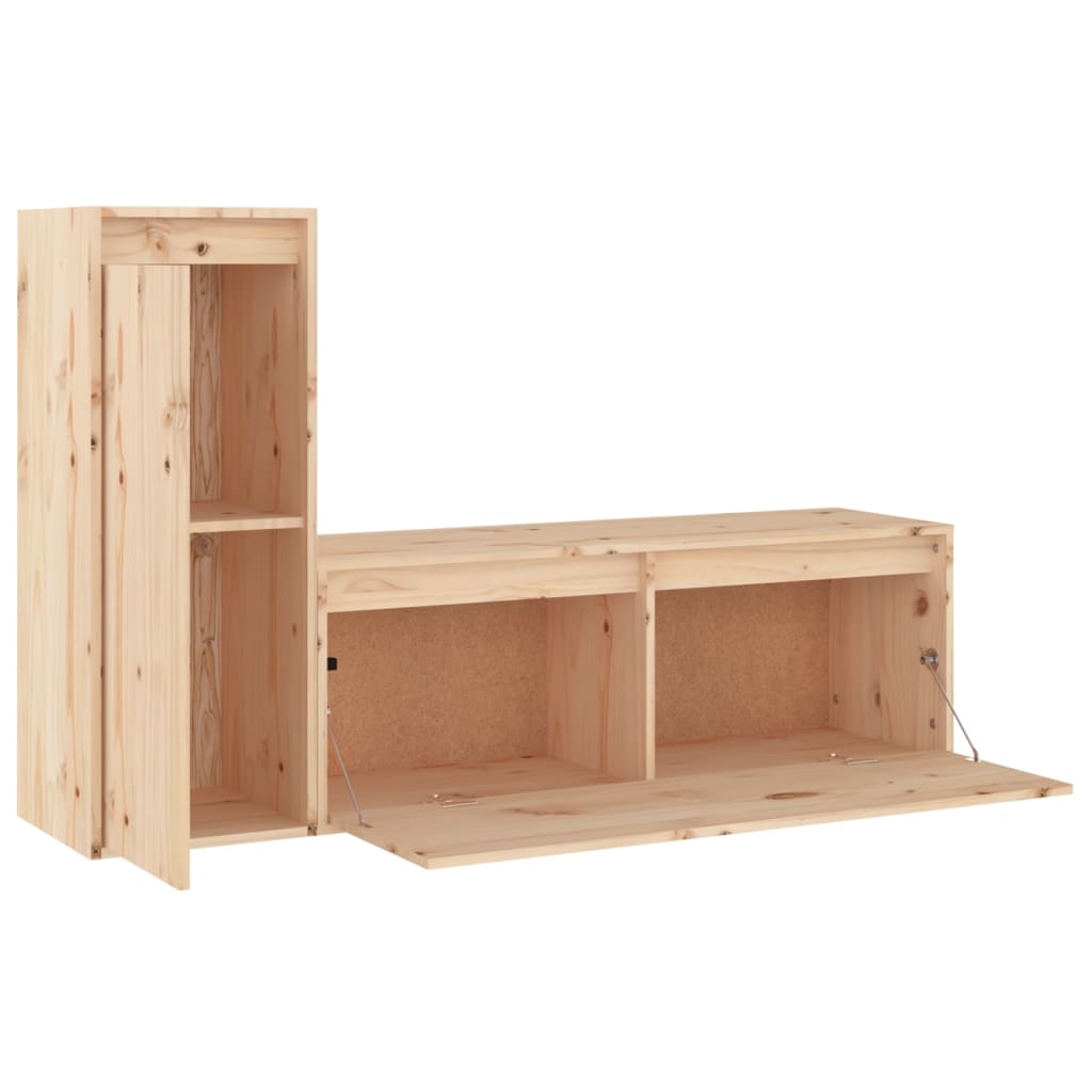 Meubles TV 2 pcs Bois massif de pin - XIOS