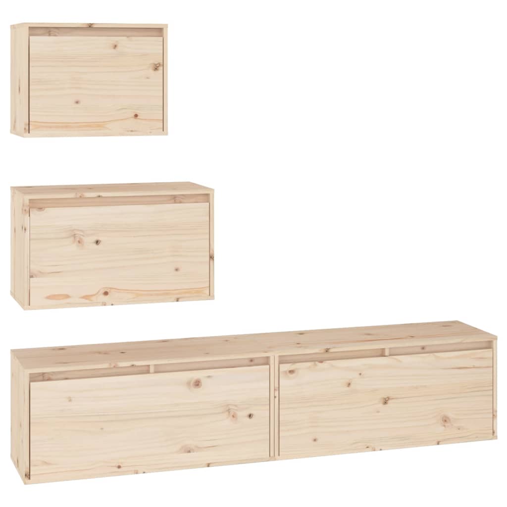 Meubles TV 4 pcs Bois massif de pin - XIOS