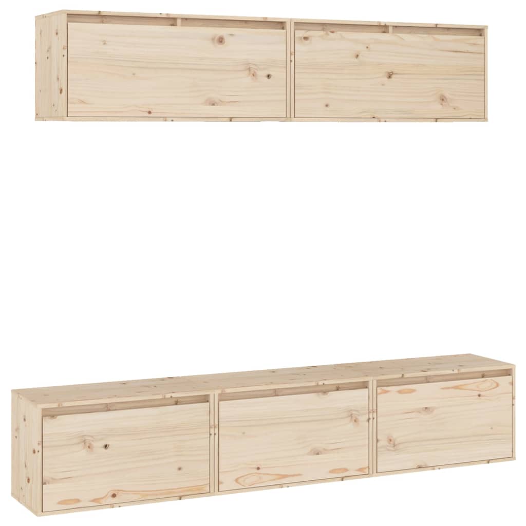 Ensemble de meubles TV 5 pcs bois massif de pin - XIOS