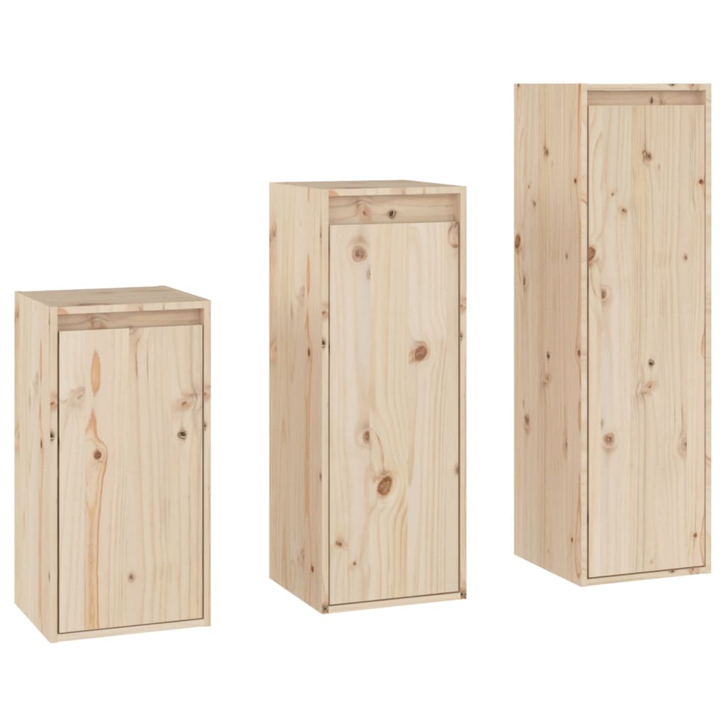 Meubles TV 3 pcs Bois massif de pin - XIOS