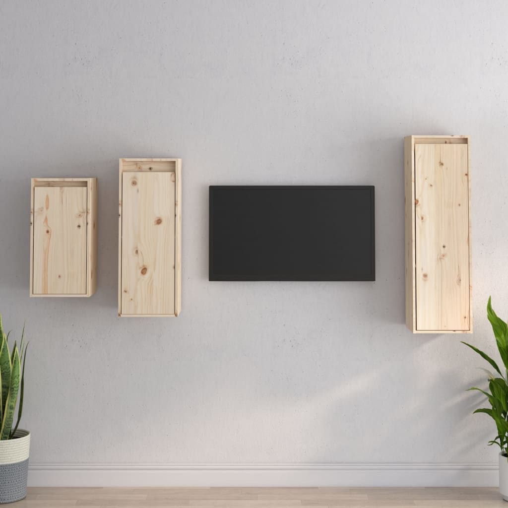 Meubles TV 3 pcs Bois massif de pin - XIOS
