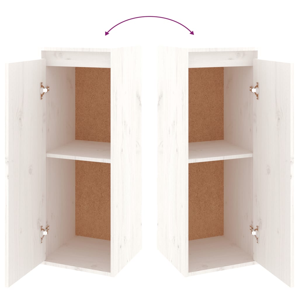 Meubles TV 3 pcs Blanc Bois massif de pin - XIOS