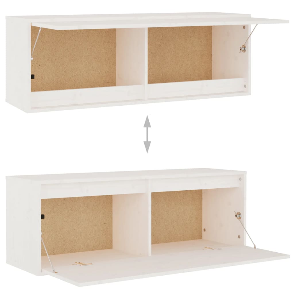 Meubles TV 4 pcs Blanc Bois massif de pin - XIOS