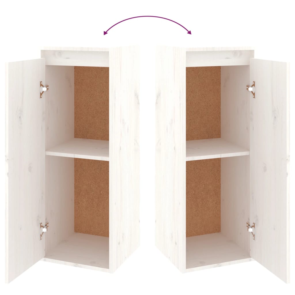Meubles TV 4 pcs Blanc Bois massif de pin