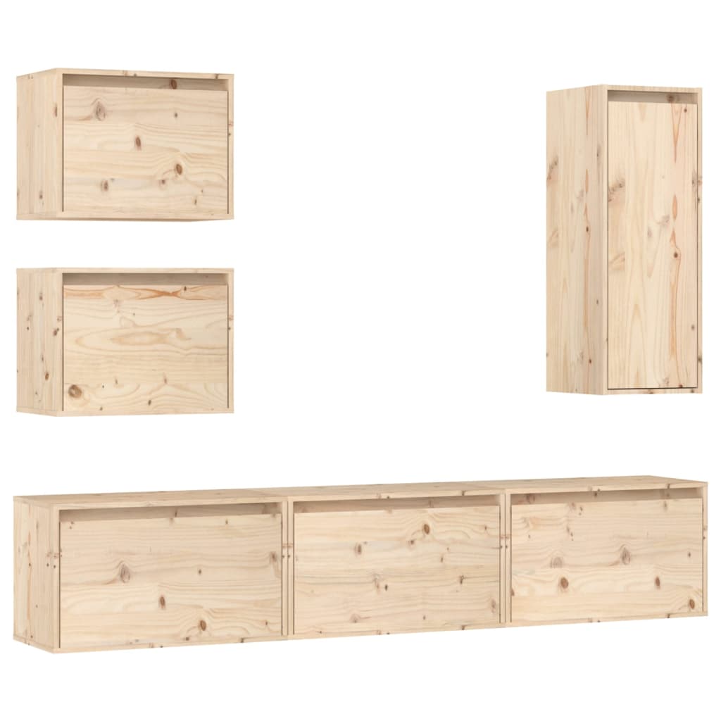 Meubles TV 6 pcs Bois massif de pin - XIOS