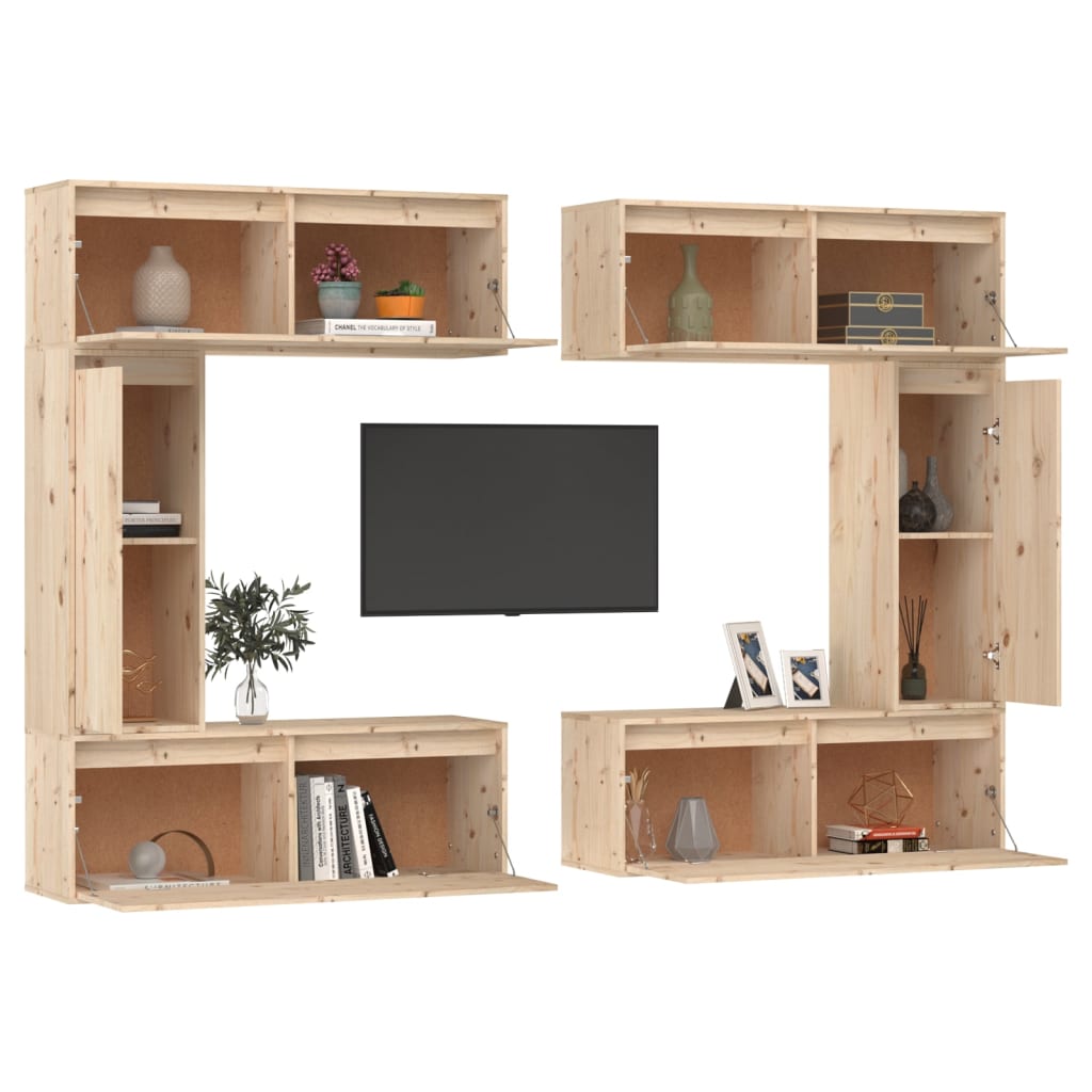 Meubles TV 6 pcs Bois massif de pin - XIOS